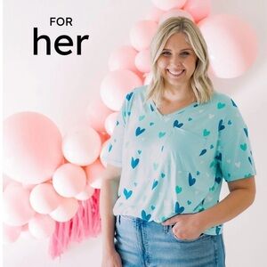 Kyte Robin Hearts V neck